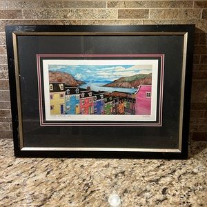 Signed Framed Print by Artist D.Bird “First Spring Ice” Newfoundland